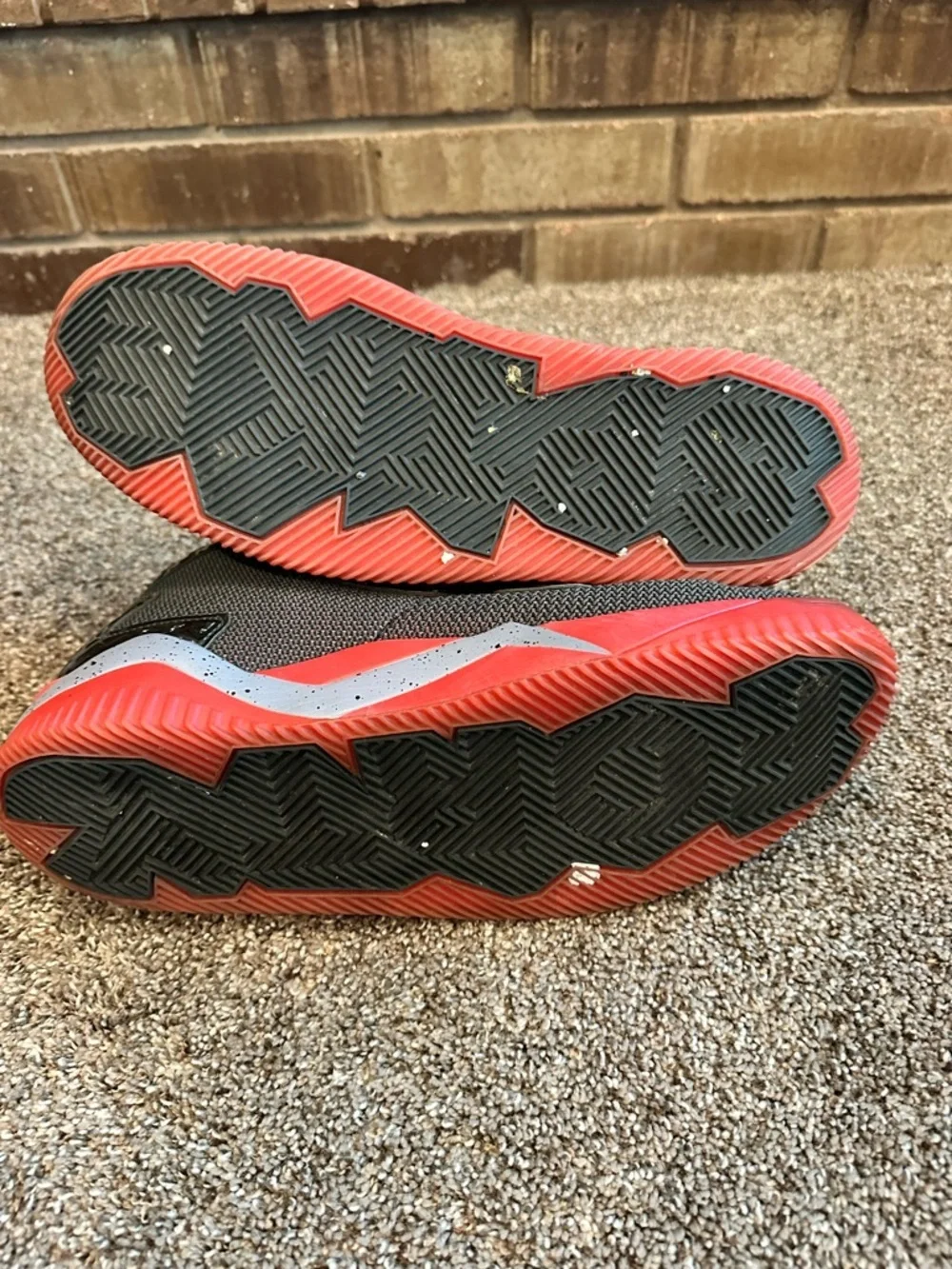 Nike Air Jordan Spike Forty PE Black Red Gray Basketball Shoes Size 12